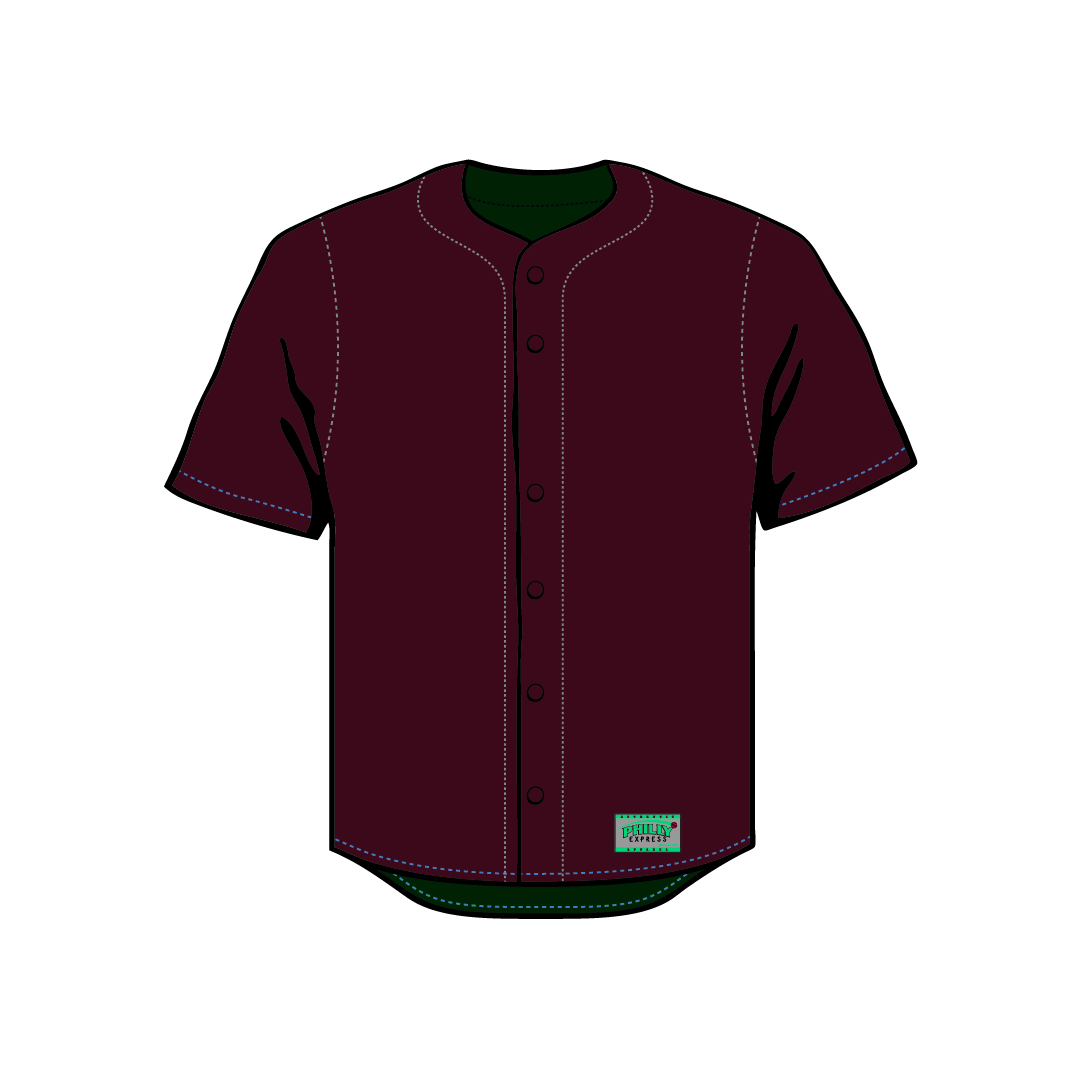 Maroon Poly Mesh Full Button Baseball Jersey (PMFB) - Philly Express  Athletics