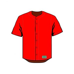blank red baseball jersey