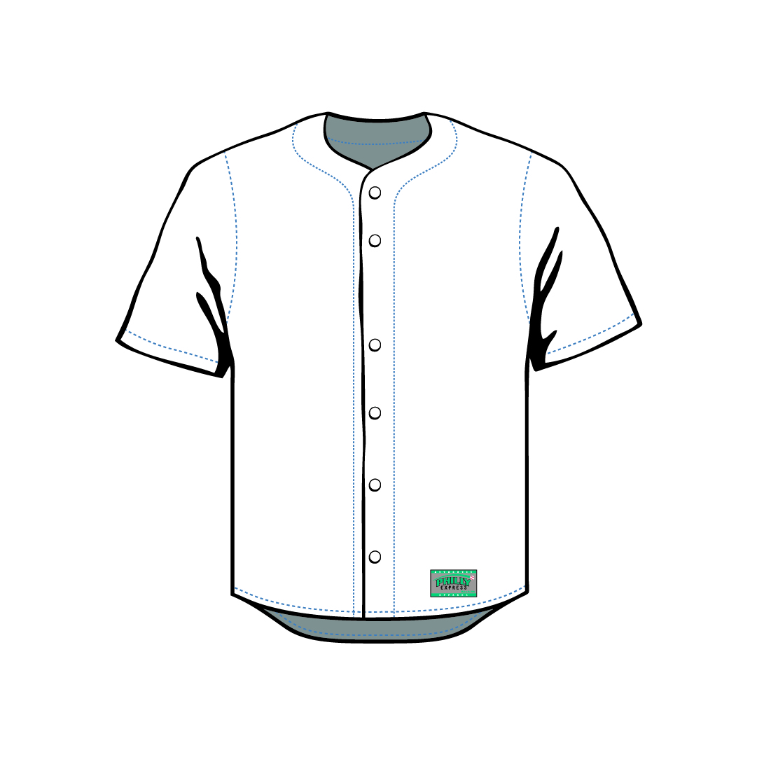 White Poly Mesh Full Button Baseball Jersey (PMFB) - Philly Express  Athletics