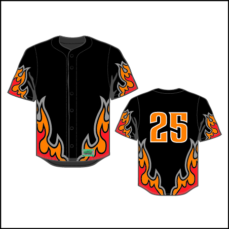 Athlete Flame Custom Baseball Jersey