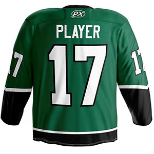 Custom Hockey Jerseys with Embroidered Twill 3-Leaf Clover Crest Adult Medium / (with Number and Name) / Green